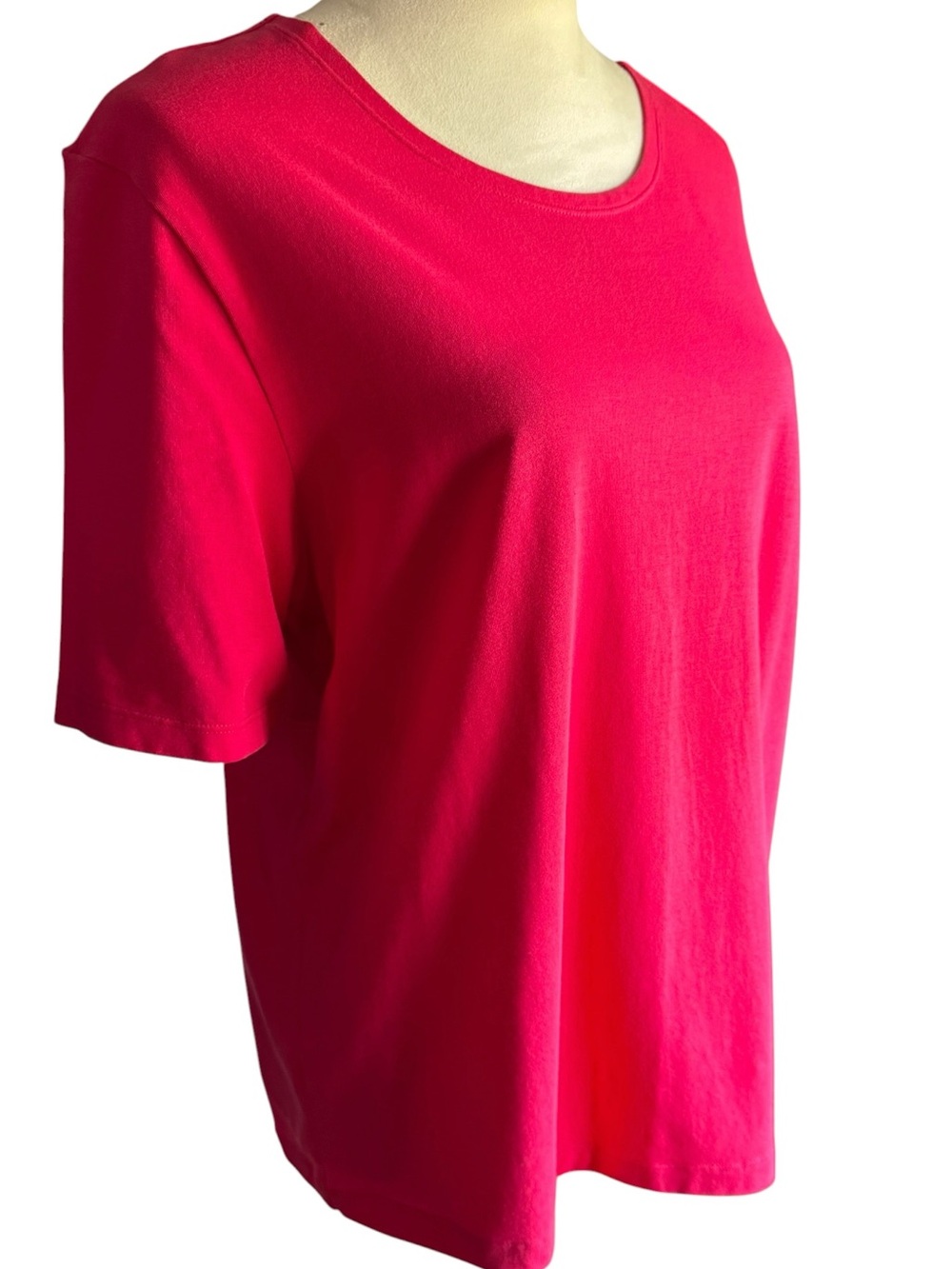 Dialogue Short Sleeve Crewneck Tee - Hot Pink